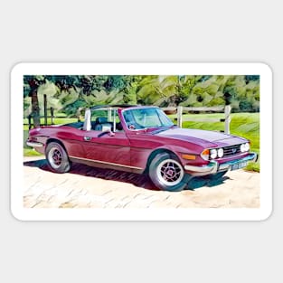 Triumph Stag In Purple Sticker